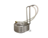 Wort Chiller Stainless Steel - Immersion 25' x 1/2" With Vinyl Tubing - Grain To Glass Inc