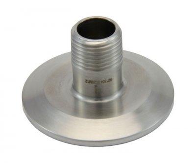 1.5" Tri - Clamp X 1/2" Male NPT - Stainless Steel - Grain To Glass Inc