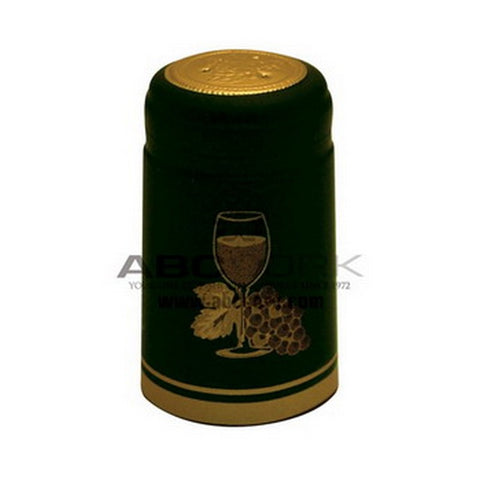 Shrink Cap - Black with Gold Cups (30 Pack)