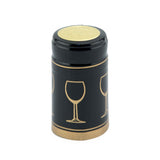 Shrink Cap - Black with Gold Glass (30 Pack)