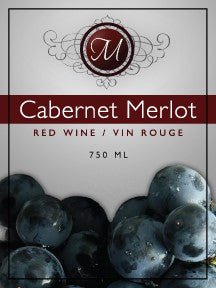 Cabernet Merlot - Peel and Stick Wine Label - Grain To Glass Inc