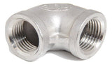 Elbow - 1/2" FPT to FPT - 90 Degree Angle (Stainless Steel) - Grain To Glass Inc