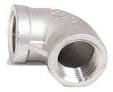 Elbow - 1/2" FPT to FPT - 90 Degree Angle (Stainless Steel) - Grain To Glass Inc