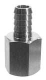 Barb 3/8" X 1/2" FPT Stainless Steel - Grain To Glass
