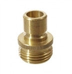 Brass Garden Hose Fitting - 3/4" Male GH x Male Quick Disconnect - Grain To Glass
