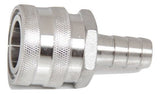 Quick Disconnect - 1/2" Barb Stainless Steel Female - Grain To Glass Inc