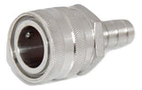 Quick Disconnect - 1/2" Barb Stainless Steel Female - Grain To Glass Inc