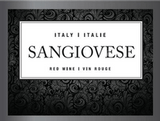 Sangiovese - Peel and Stick Wine Label - Grain To Glass Inc