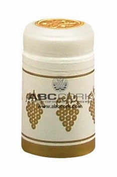 Shrink Cap - White/Gold Grapes (30 Pack) - Grain To Glass
