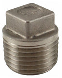 Square Head Plug - 1/2" Male (Stainless Steel) - Grain To Glass Inc
