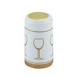 Shrink Cap - White with Gold Glass (30 Pack)