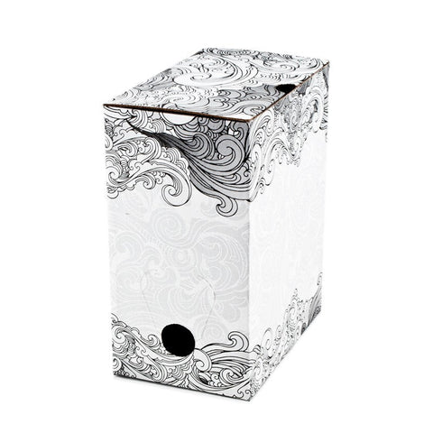 Wine Dispenser Box - Black & White 5 Liter - Grain To Glass Inc